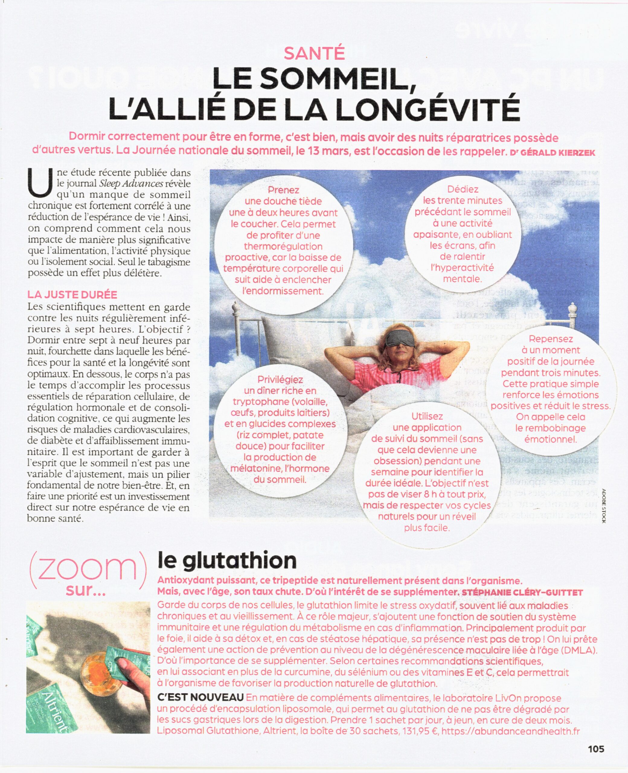 le glutathion liposomal Altrient TELE 7 Jours - Glutathion liposomal Altrient